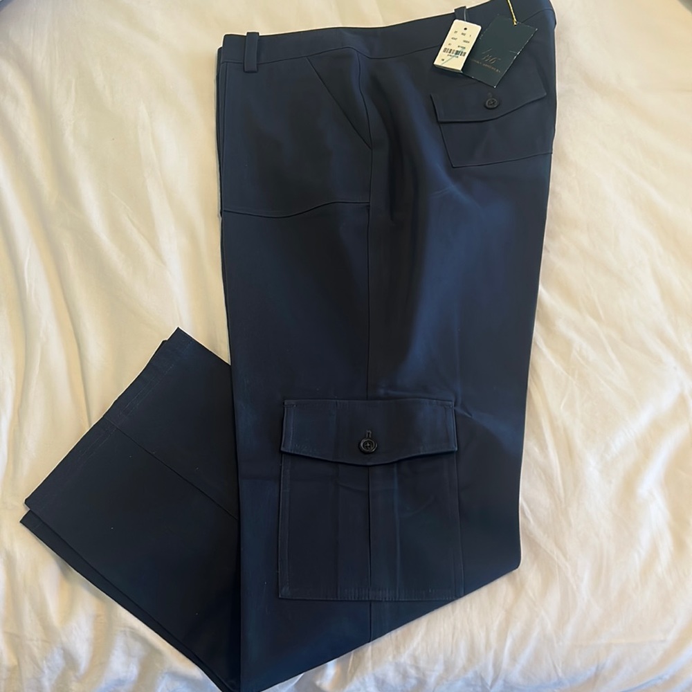 Blue washed cargo pants size 16